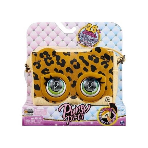 Modern Purse Pets Leopard Leoluxe Spin Master Interactive Purse Blinking Eyes - Picture 3 of 9